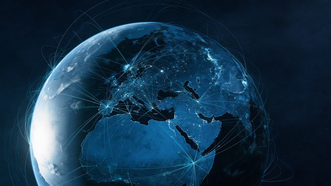 image of blue global network